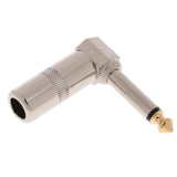 Maxbell 10 Pieces X6.35mm 3-pole Microphone Jack Male Plug Repair Replacement Solder Adapter