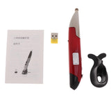 Max 3-Speed DPI Adjustable Wireless Pen Mouse+1x Mouse Base+1x Receiver Red