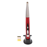 Max 3-Speed DPI Adjustable Wireless Pen Mouse+1x Mouse Base+1x Receiver Red