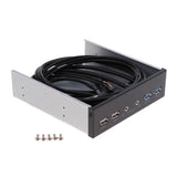 Maxbell Optic Front Panel USB Hubs With Dual USB3.0&USB2.0 & HD AUDIO port for Desktop