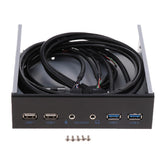 Maxbell Optic Front Panel USB Hubs With Dual USB3.0&USB2.0 & HD AUDIO port for Desktop