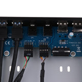 Maxbell Optic Front Panel USB Hubs With Dual USB3.0&USB2.0 & HD AUDIO port for Desktop