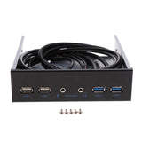 Maxbell Optic Front Panel USB Hubs With Dual USB3.0&USB2.0 & HD AUDIO port for Desktop
