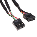 Maxbell Optic Front Panel USB Hubs With Dual USB3.0&USB2.0 & HD AUDIO port for Desktop