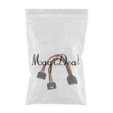 Maxbell SATA Power Cable SATA 15 Pin Male to 2x Female Splitter Cables Cord