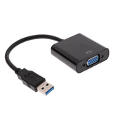 Maxbell USB3.0 to VGA Adapter Multi-Monitor Converter External Graphics Card Black