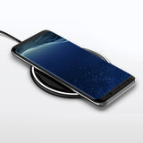 Max QI Wireless Fast Charger 2A Pad for Samsung S8 S8+S9 iPhone X iPhone 8 Black