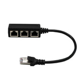 Maxbell RJ45 Male to 3 RJ45 Female Port Network Extender Cable Splitter& Cat 6 Cable