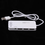 Max 3Port USB2.0 Hub & External 7.1Channel Sound Card Mic Adapter for PC white