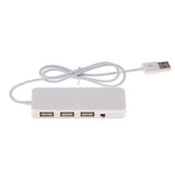 Max 3Port USB2.0 Hub & External 7.1Channel Sound Card Mic Adapter for PC white