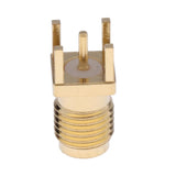 Max 10 Pcs Straight Head Female Jack RF Coaxial Adapter Connector Gold Tone