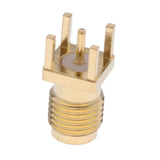 Max 10 Pcs Straight Head Female Jack RF Coaxial Adapter Connector Gold Tone
