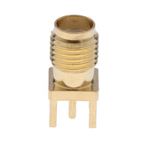 Max 10 Pcs Straight Head Female Jack RF Coaxial Adapter Connector Gold Tone
