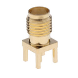 Max 10 Pcs Straight Head Female Jack RF Coaxial Adapter Connector Gold Tone