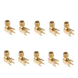 Maxbell 10x RF Female Jack Right Angle 90 Degree Metal Coaxial Adapter Connector