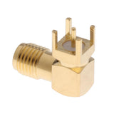 Maxbell 10x RF Female Jack Right Angle 90 Degree Metal Coaxial Adapter Connector