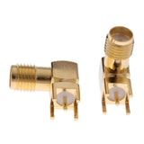 Maxbell 10x RF Female Jack Right Angle 90 Degree Metal Coaxial Adapter Connector