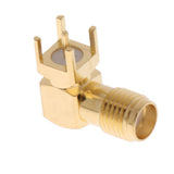 Maxbell 10x RF Female Jack Right Angle 90 Degree Metal Coaxial Adapter Connector