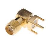 Maxbell 10x RF Female Jack Right Angle 90 Degree Metal Coaxial Adapter Connector