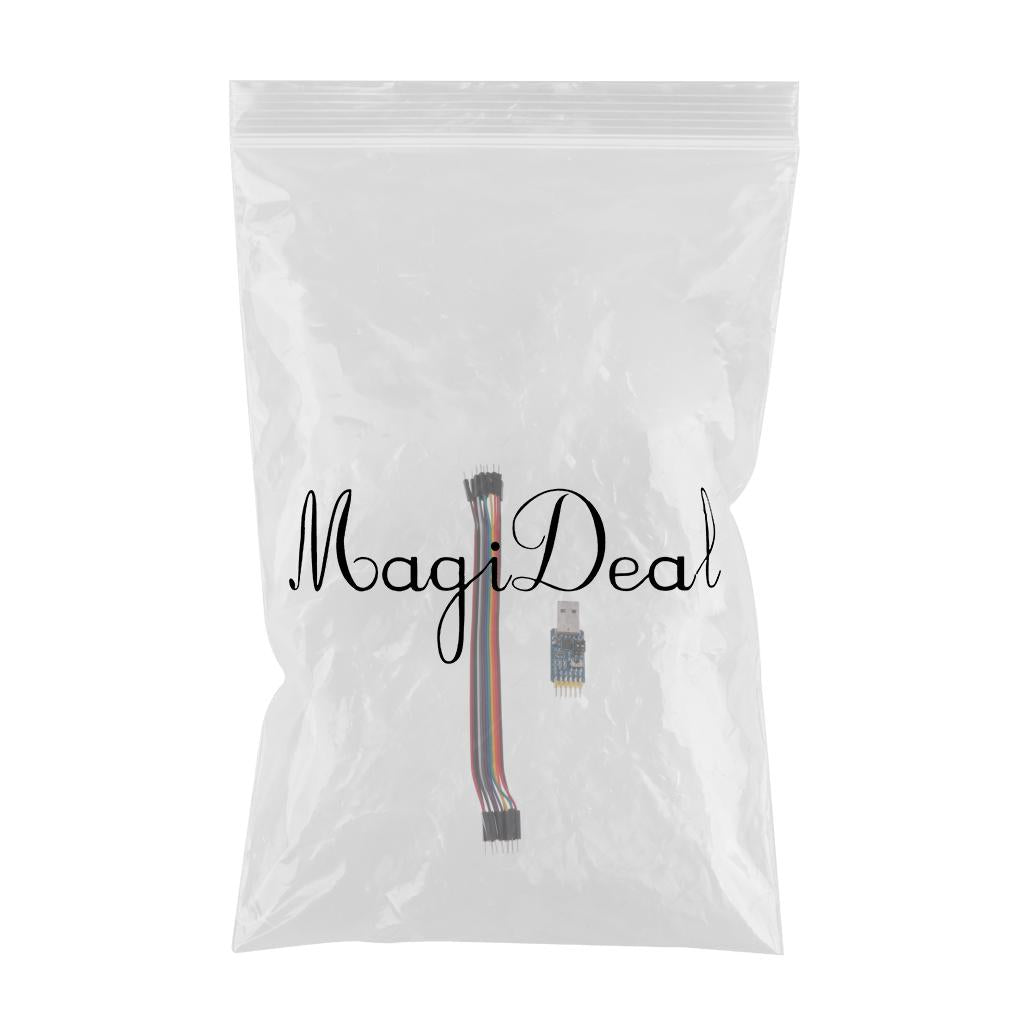 Maxbell 3.3V/5V 6-in-1 USB2.0 To TTL/UART/RS485/RS232/CP2102 Serial Module & 1xCable