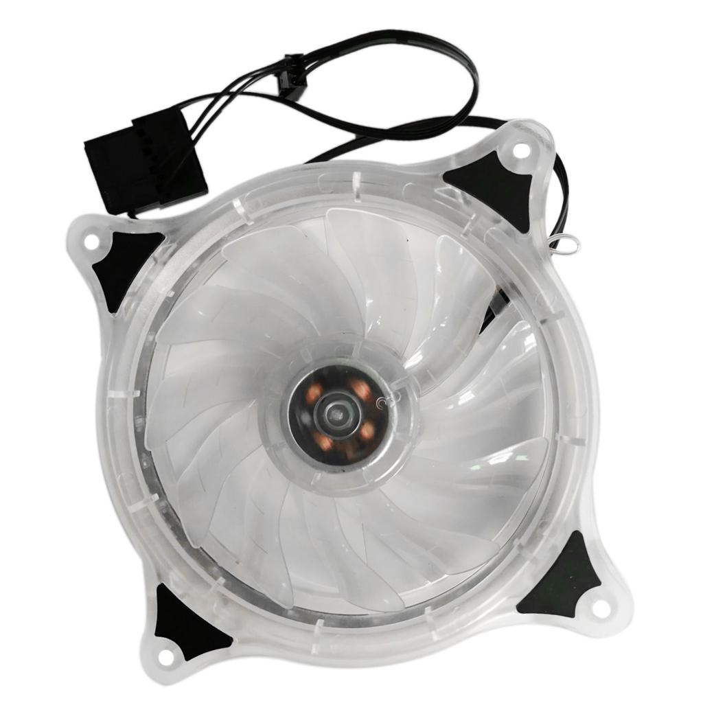 Maxbell Hydraulic Bearing 120mm 15 LED Fan for Computer Case/Water-cool Chassis White