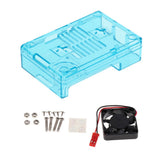 Max ABS Protective Case Box Shell with Cooling Fan for Raspberry Pi  Blue