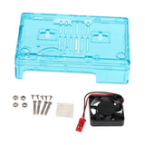 Max ABS Protective Case Box Shell with Cooling Fan for Raspberry Pi  Blue