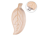 Max Wooden Leaf Shaped Hi-speed USB2.0 Flash Drive U Disk Memory Stick Disk 128G