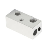 Max Aluminum Heating Hot Block Heater Assembly for 3D Printer Extruder Silver