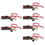 Maxbell 6Pack PCIE Riser 1X TO 16X Graphics Riser Mining Card+60cm USB 3.0 Extension Cable