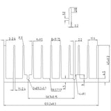 Maxbell Aluminum Heatsink 150x120x45mm Cooling Radiator Cooler Transistor for 50-80W LED Heat Dissipation