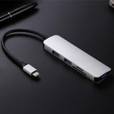 Maxbell USB Hub Adapter, Type-C to USB 3.0 Converter and Card Reader for SD TF For Macbook