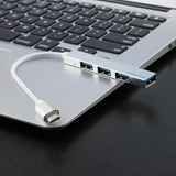 Maxbell USB C Hub Type C USB 3.1 To USB 2.0 4Ports Card Reader Adapter Hub,Silver