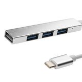 Maxbell USB C Hub Type C USB 3.1 To USB 2.0 4Ports Card Reader Adapter Hub,Silver