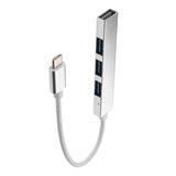 Maxbell USB C Hub Type C USB 3.1 To USB 2.0 4Ports Card Reader Adapter Hub,Silver