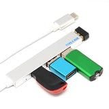 Maxbell USB C Hub Type C USB 3.1 To USB 2.0 4Ports Card Reader Adapter Hub,Silver