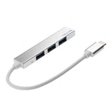 Maxbell USB C Hub Type C USB 3.1 To USB 2.0 4Ports Card Reader Adapter Hub,Silver
