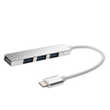 Maxbell USB C Hub Type C USB 3.1 To USB 2.0 4Ports Card Reader Adapter Hub,Silver