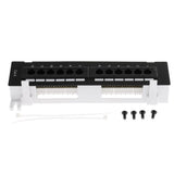 Max 12-Port Cat5e/6 Unshielded Wallmount Network Patch Panel 10inch