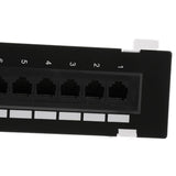 Max 12-Port Cat5e/6 Unshielded Wallmount Network Patch Panel 10inch
