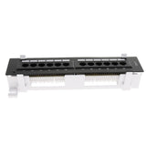 Max 12-Port Cat5e/6 Unshielded Wallmount Network Patch Panel 10inch