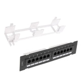 Max 12-Port Cat5e/6 Unshielded Wallmount Network Patch Panel 10inch