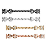 Max Stainless Steel Crystal Moon Sun Watch Band for Fitbit Versa Watch Black