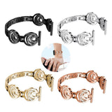 Max Stainless Steel Crystal Moon Sun Watch Band for Fitbit Versa Watch Black