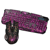 Maxbell J10 English Character Backlight Cracked Gaming Mouse Keyboard Combo Set