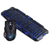 Maxbell J10 English Character Backlight Cracked Gaming Mouse Keyboard Combo Set