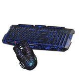 Maxbell J10 English Character Backlight Cracked Gaming Mouse Keyboard Combo Set