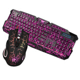 Maxbell J10 English Character Backlight Cracked Gaming Mouse Keyboard Combo Set