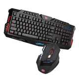 Maxbell J30 Wired English Character Backlight Cracked Gaming Mouse Keyboard Combo