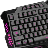 Maxbell Wired Gaming Mouse Keyboard Combo Fashion LED Backlit Keyboard and Mouse Set